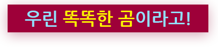 우린 똑똑한 곰이라고!