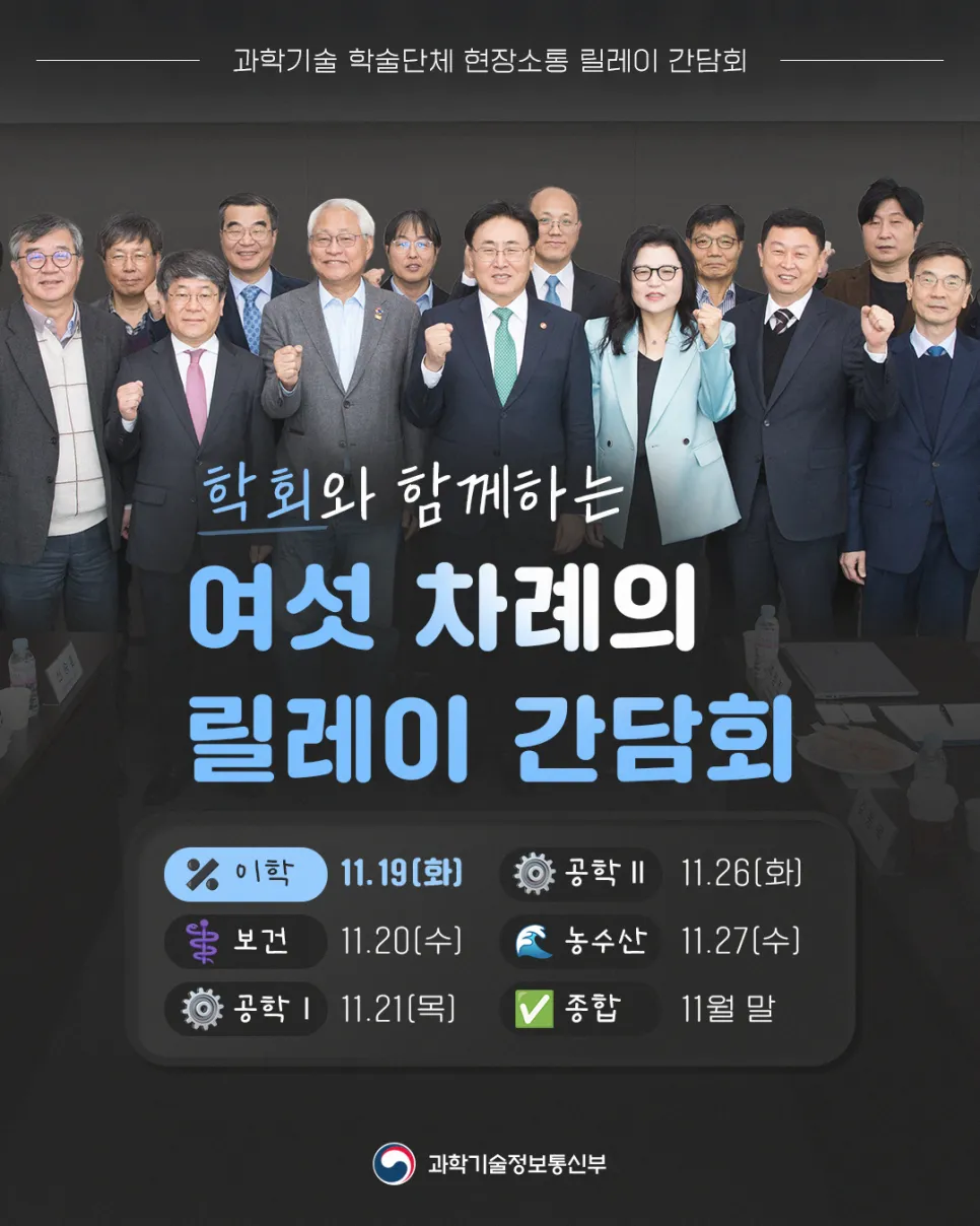 과학기술분야 학회와 이어가기(릴레이) 간담회