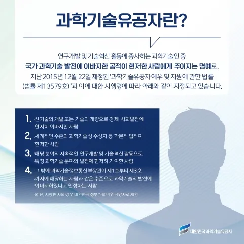 2025년도 과학기술유공자 지정계획 공고