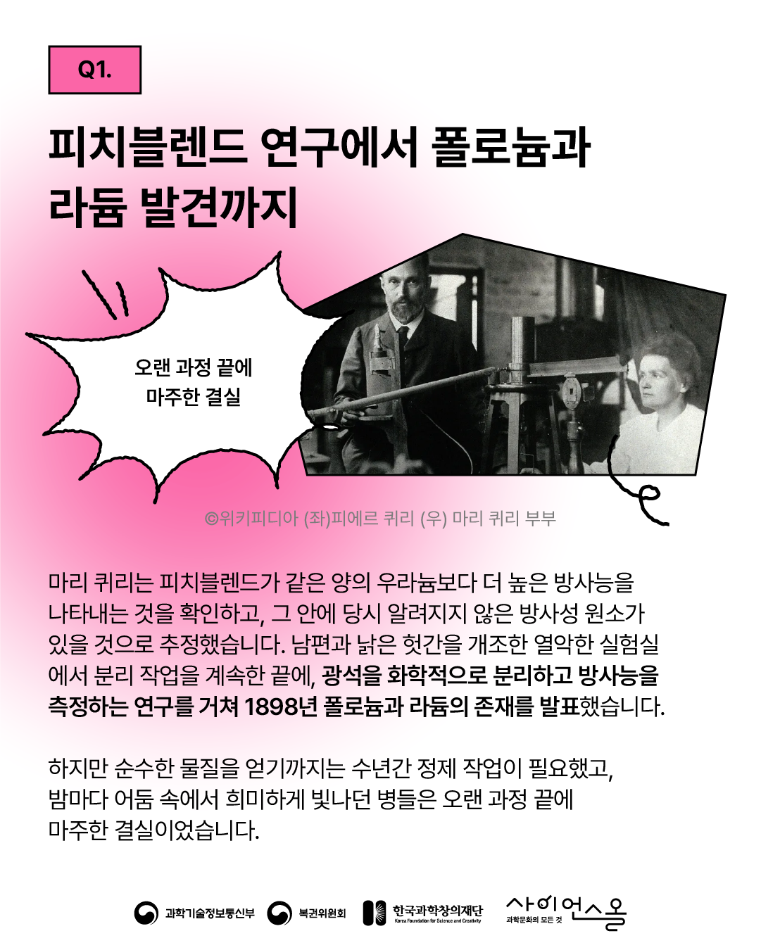 마리퀴리 라듐 폴로늄