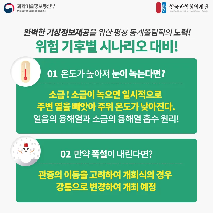 [카드뉴스] 평창 동계올림픽! 정확한 기상정보를 부탁해!