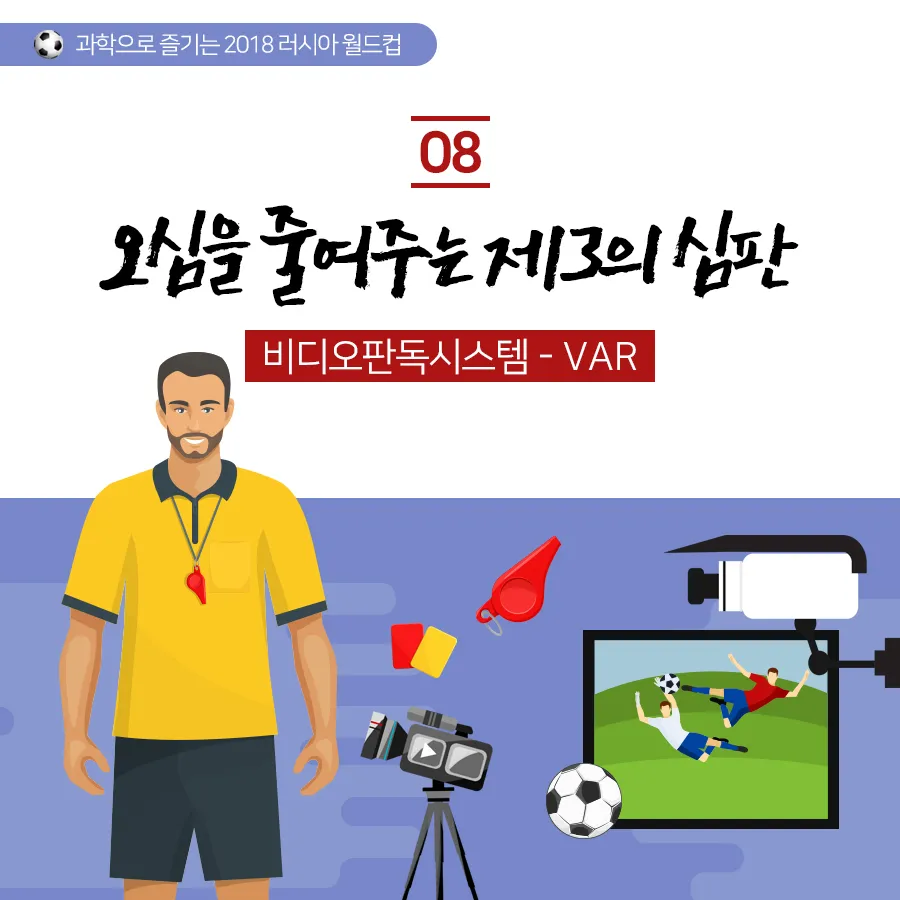 [카드뉴스] 오심을 줄여주는 제3의 심판 VAR