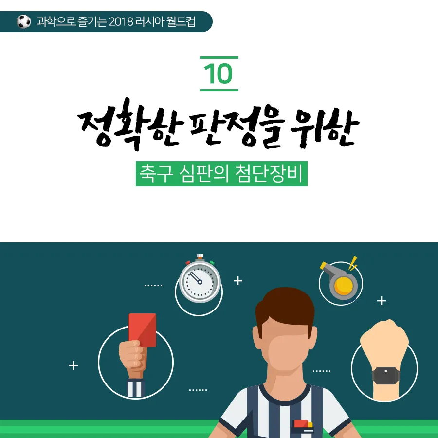 [카드뉴스] 정확한 판정을 위한 축구 심판의 첨단장비