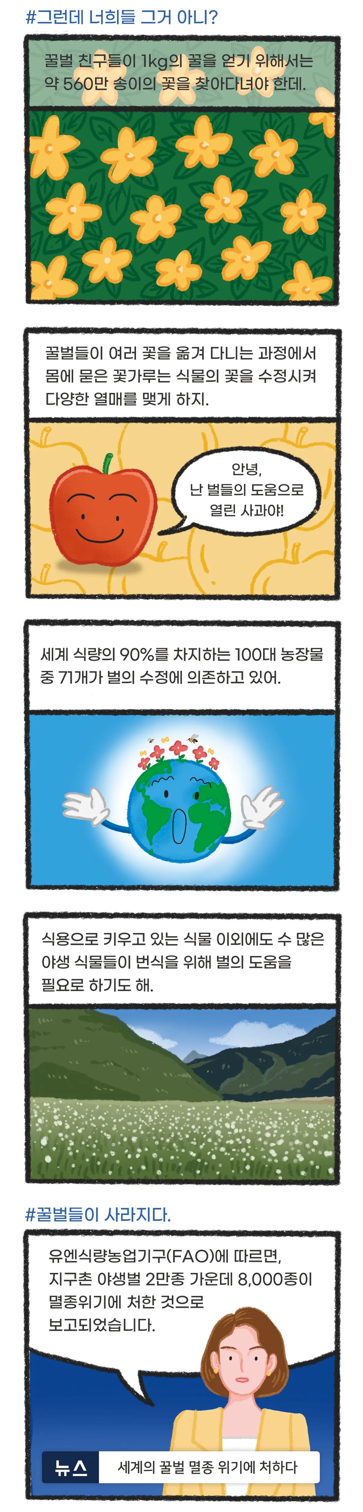 [시즌2] [웹툰] 지구는 지금 3화. 꿀벌들이 사라졌어요