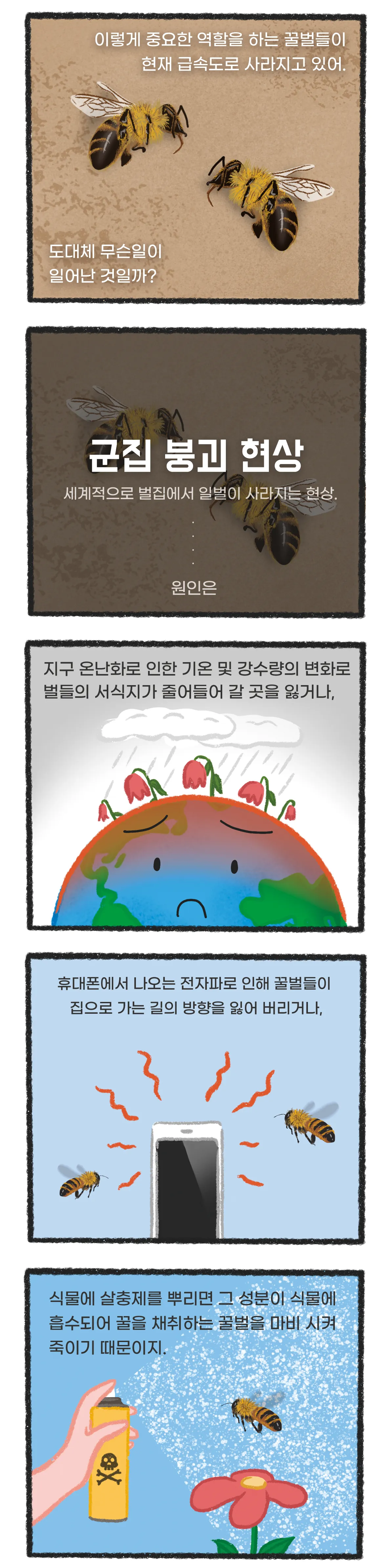 [시즌2] [웹툰] 지구는 지금 3화. 꿀벌들이 사라졌어요