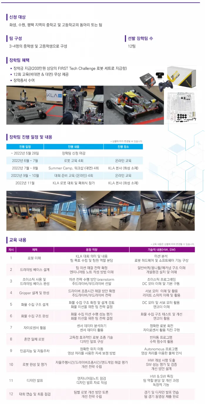 KLAKorea창의 융합 인재 육성 장학 프로그램 진행