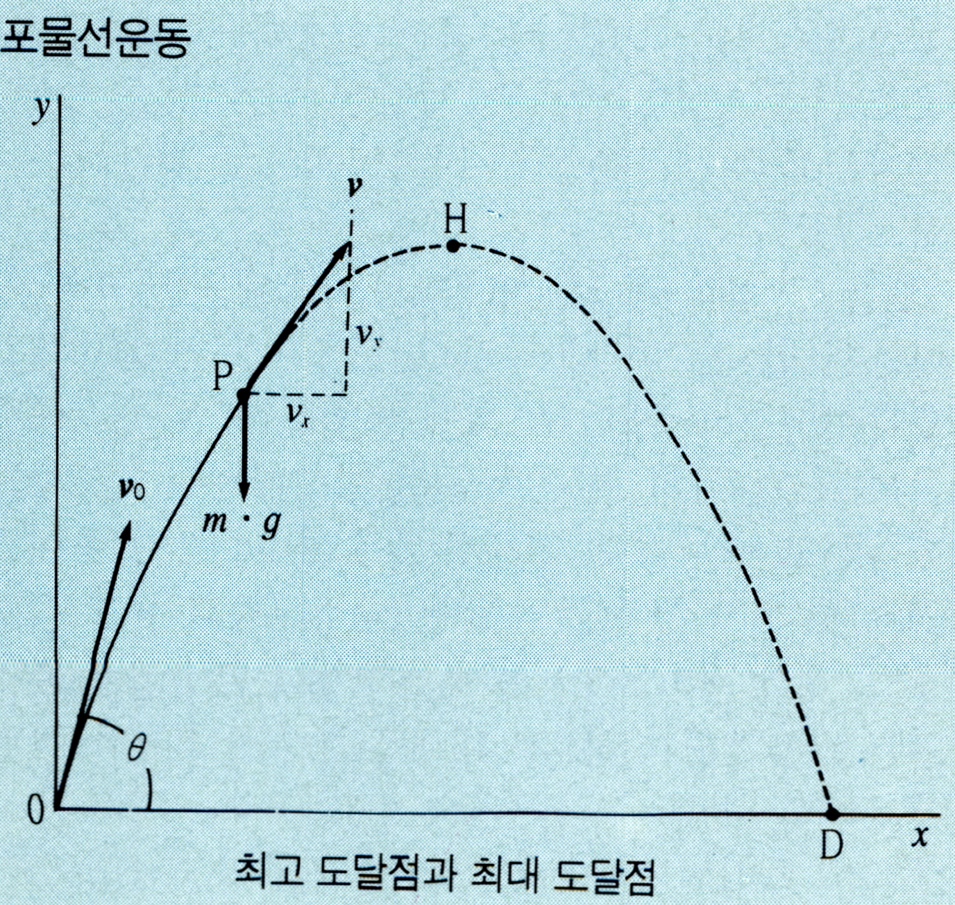 포물선운동(projectile motion)