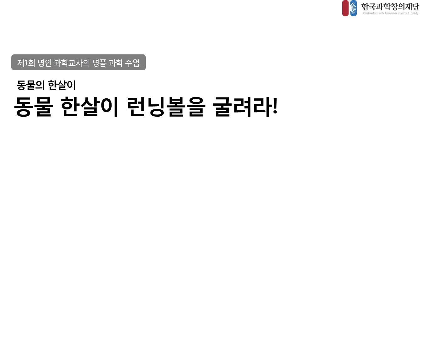 [초등] 동물의 한살이 '동물 한 살이 런닝볼을 굴려라' (장일선 교사)