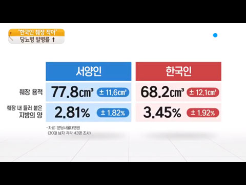[사이언스TV] 한국인, 서양인보다 췌장 작아 당뇨병 잘 걸려