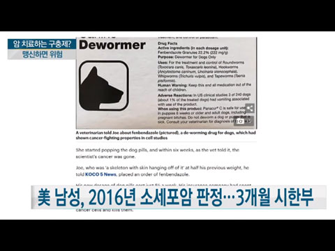 암치료 구충제  맹신하면 위험, 이미 복용했다면