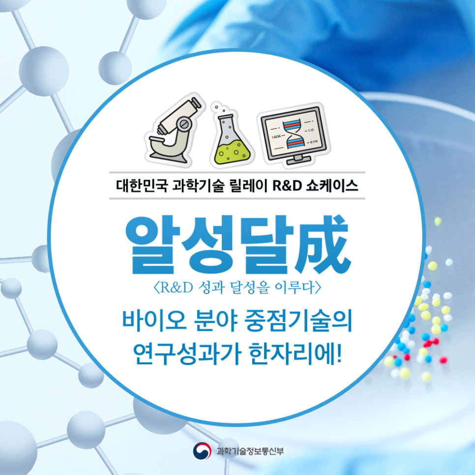 바이오 분야 중점기술의 연구 성과가 한자리에! 바이오 분야 「R&D 쇼케이스」