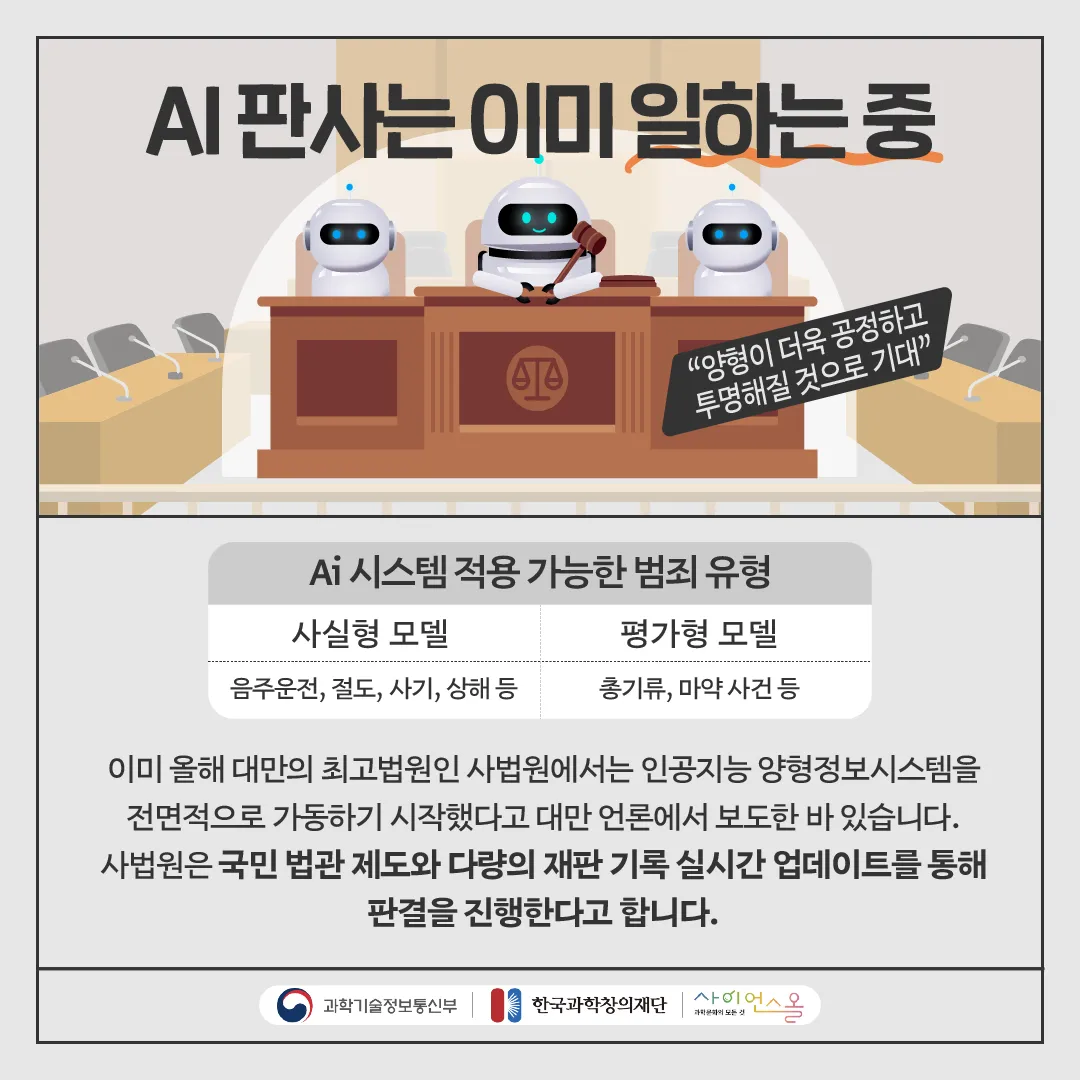 [달콤쌉싸름 과학] 둘 중 누구를 선택 하시겠습니까? 인간판사 VS AI 판사