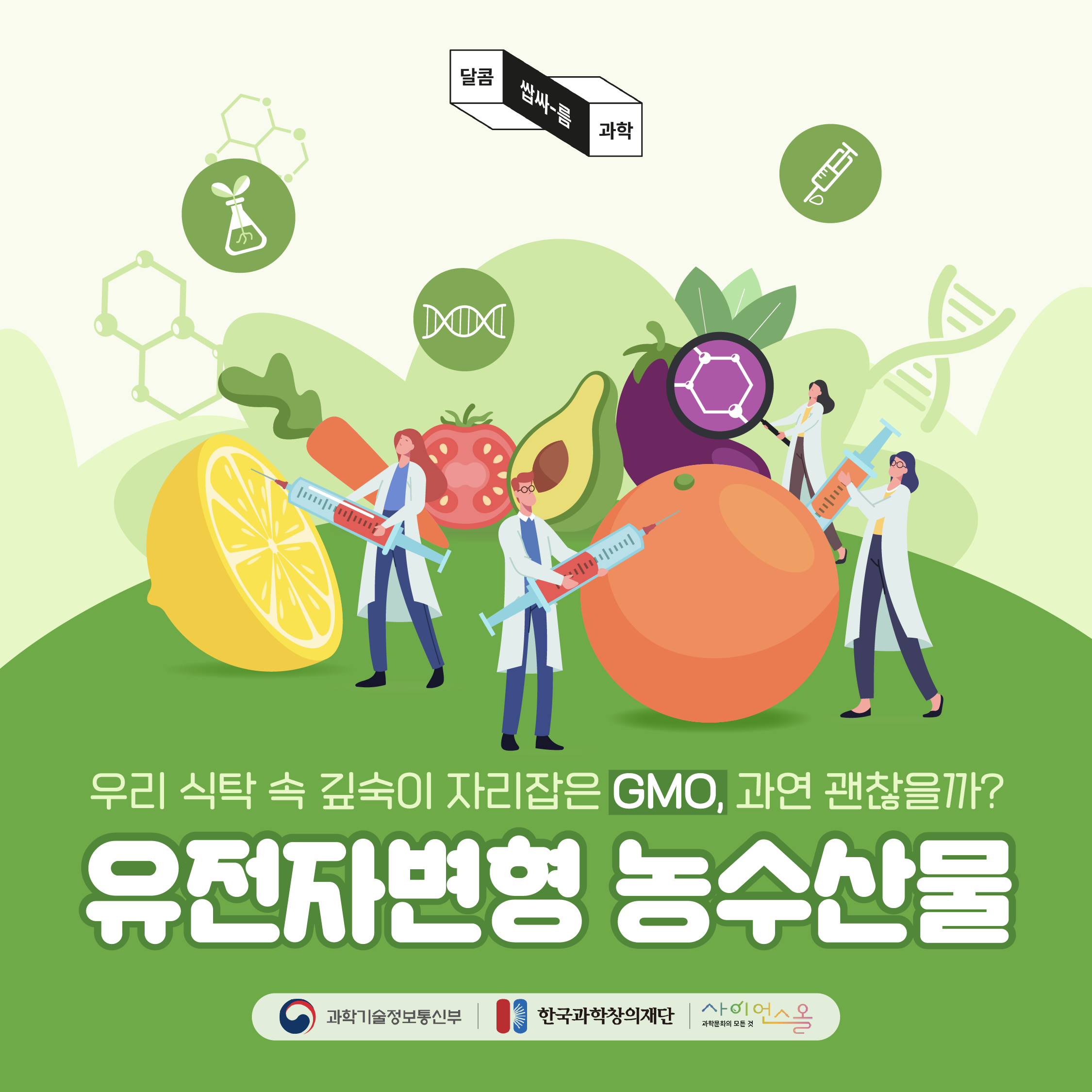 [달콤쌉싸름 과학] 우리식탁 속 깊숙이 자리잡은 GMO, 과연 괜찮을까? 유전자변형 농수산물