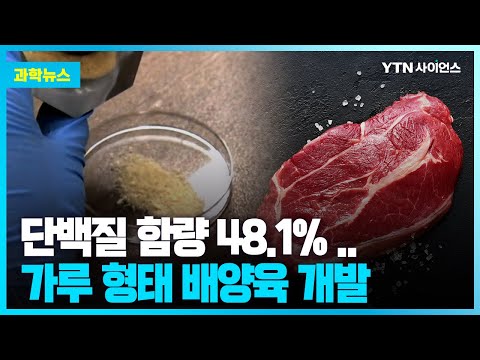 [과학뉴스] 닭가슴살보다 단백질 함량 높아.. '맛과 향은 그대로·영양은 높였다'...분말형 배양육 개발