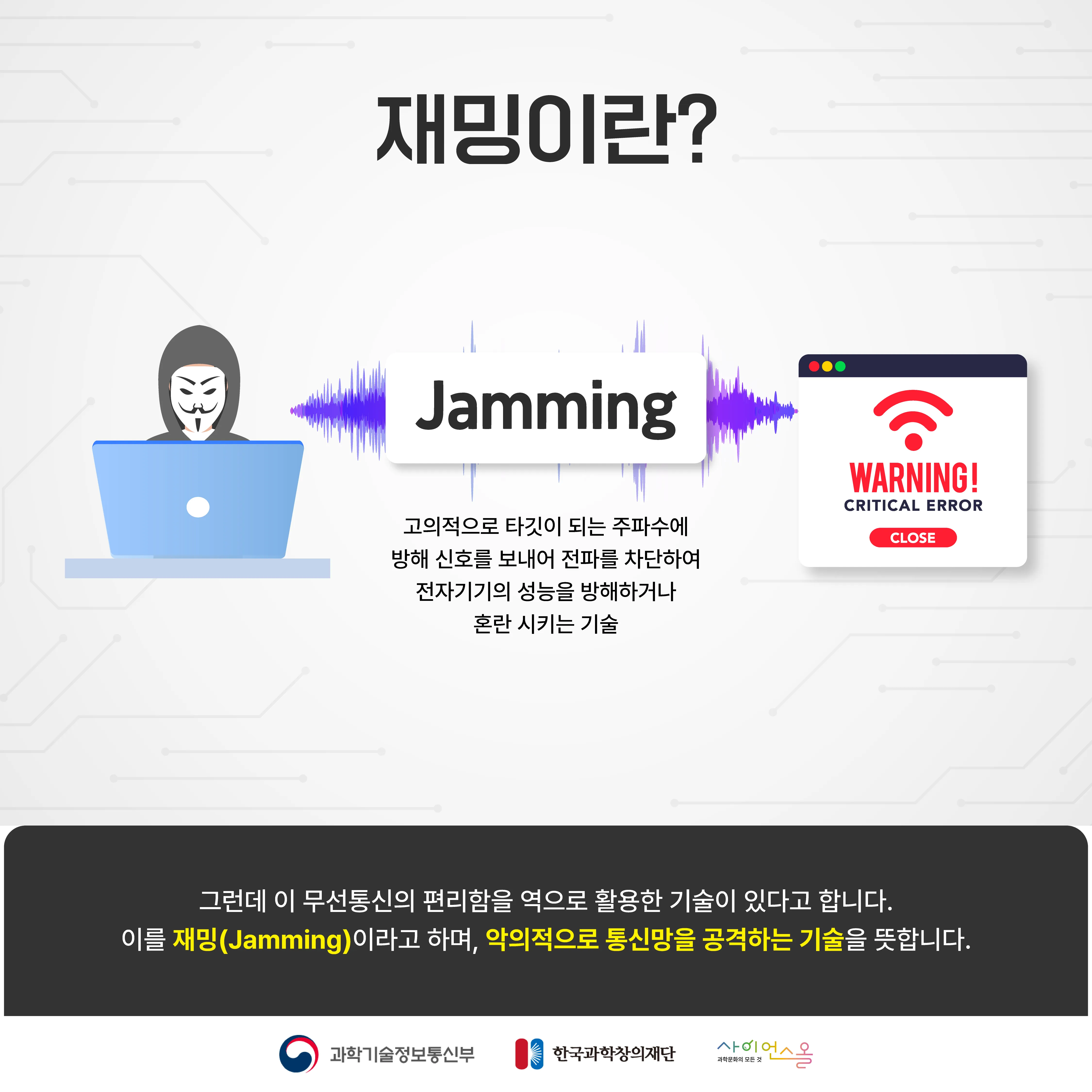 [달콤쌉싸름 과학] 갑자기 인터넷이 먹통이 됐다? 재밍(Jamming)의 위험성