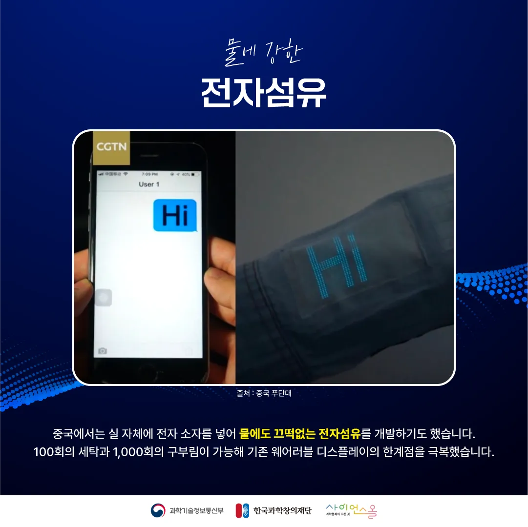 [숨사이언스] 전자 소자로 만들어진 옷? 전자섬유