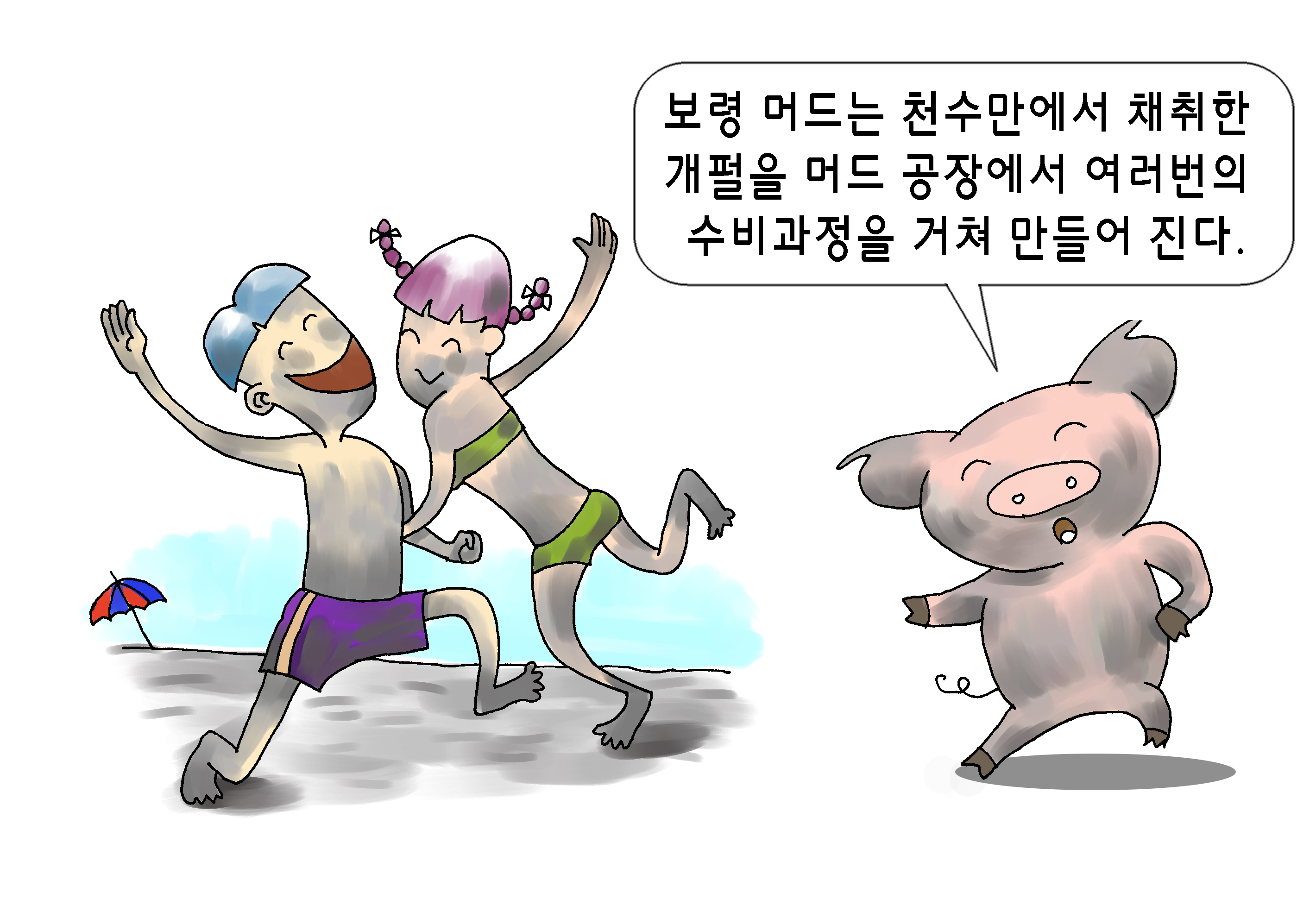 보령 머드는 천수만에서 채취한 개펄을 머드 공장에서 여러번의 수비과정을 거쳐 만들어 진다.