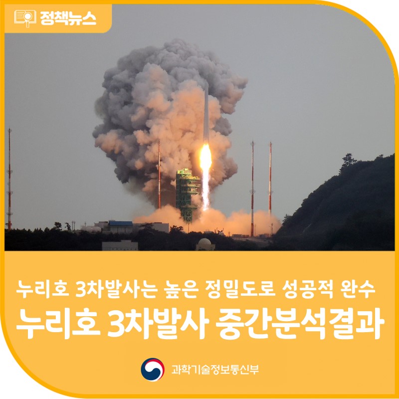 누리호 3차 발사 중간 분석 결과