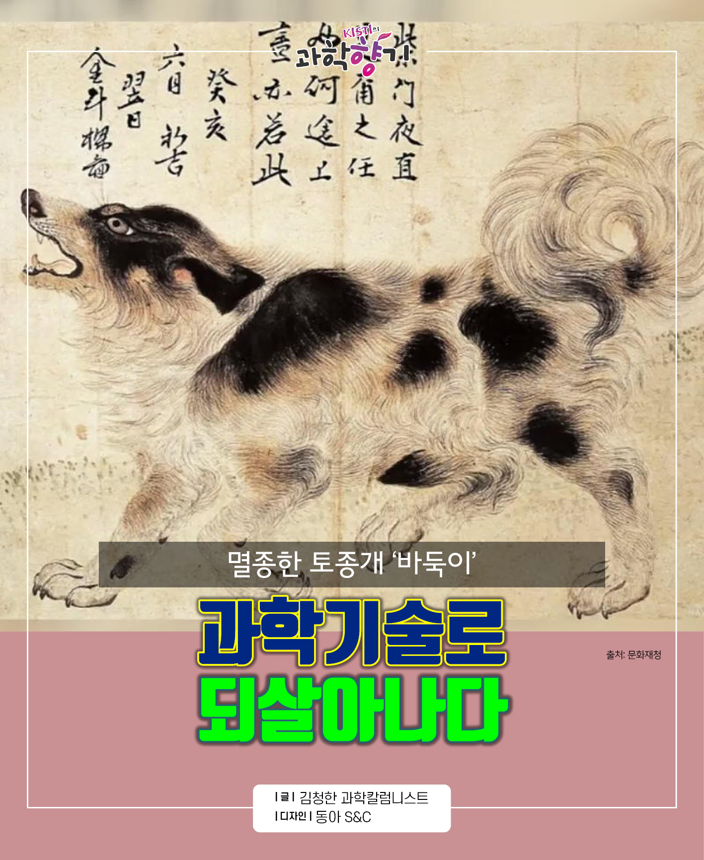 [과학향기 카드뉴스]멸종한 토종개 ‘바둑이’ 과학기술로 되살아나다